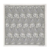 View 2 of product A White and Yellow House Paisley Silk Pocket Square by Turnbull & Asser, featuring an elegant house paisley pattern and the brand name printed in the bottom right corner.