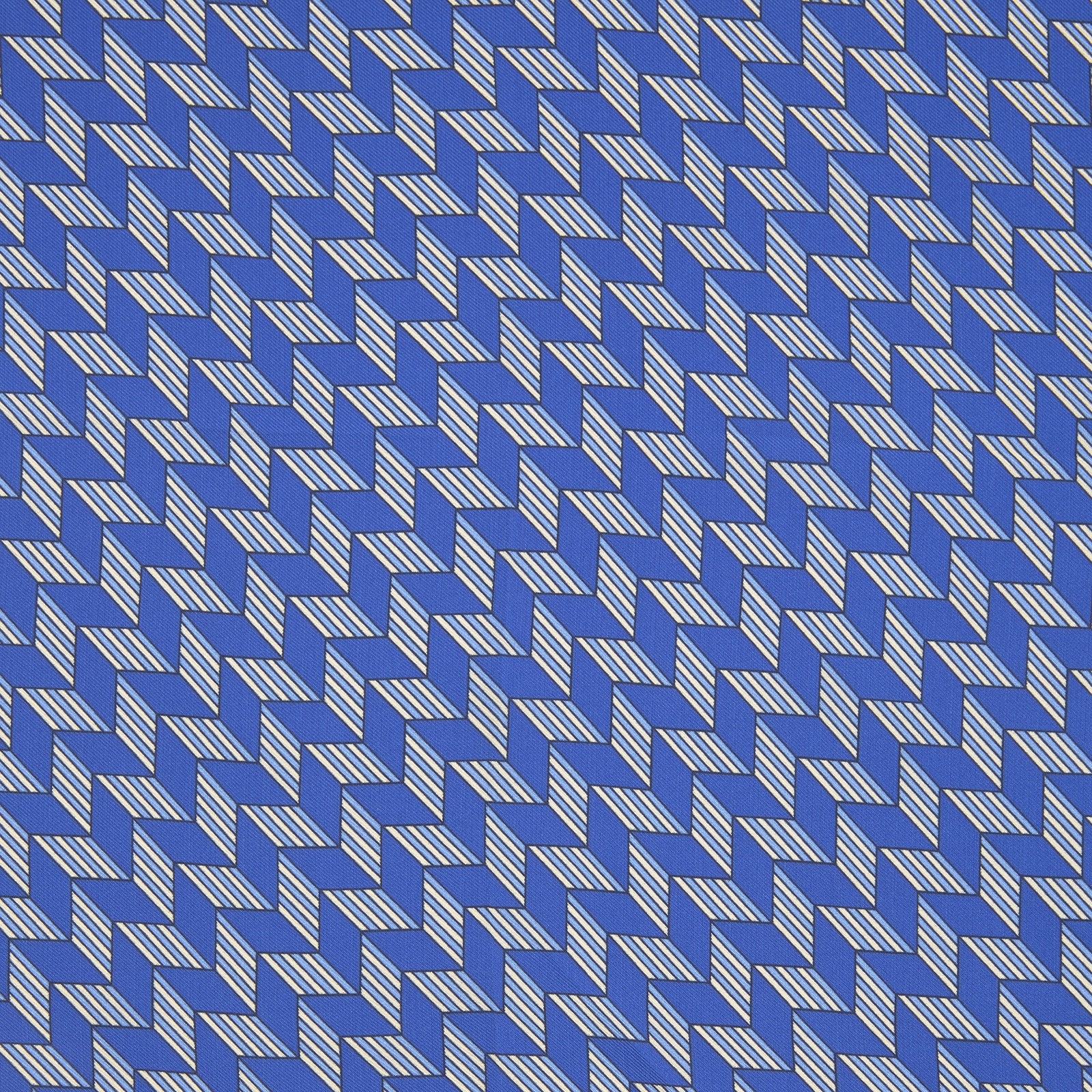 Blue Arrow Silk Pocket Square
