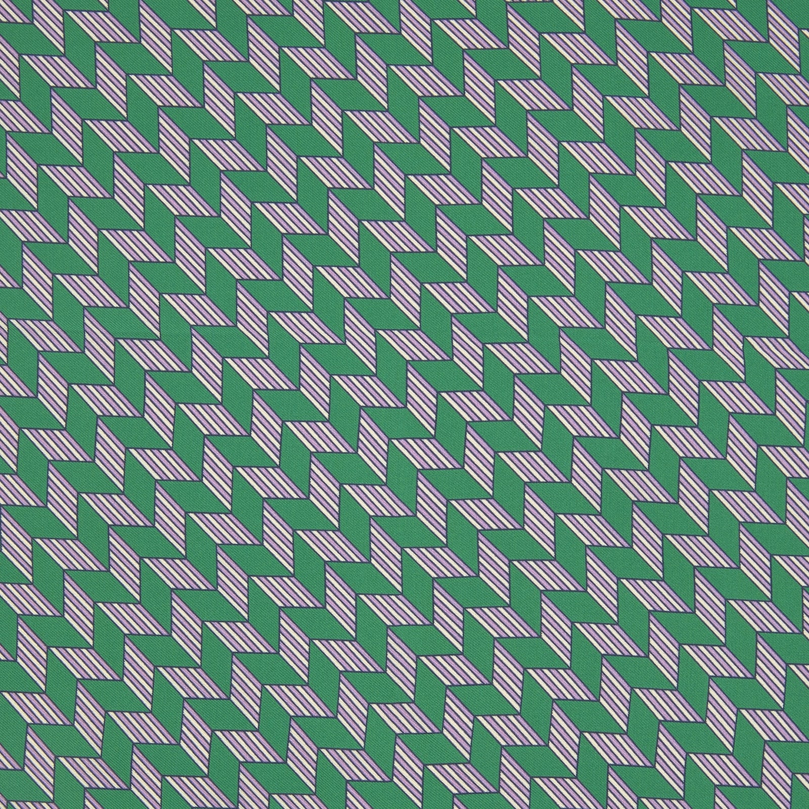 Green and Purple Arrow Silk Pocket Square