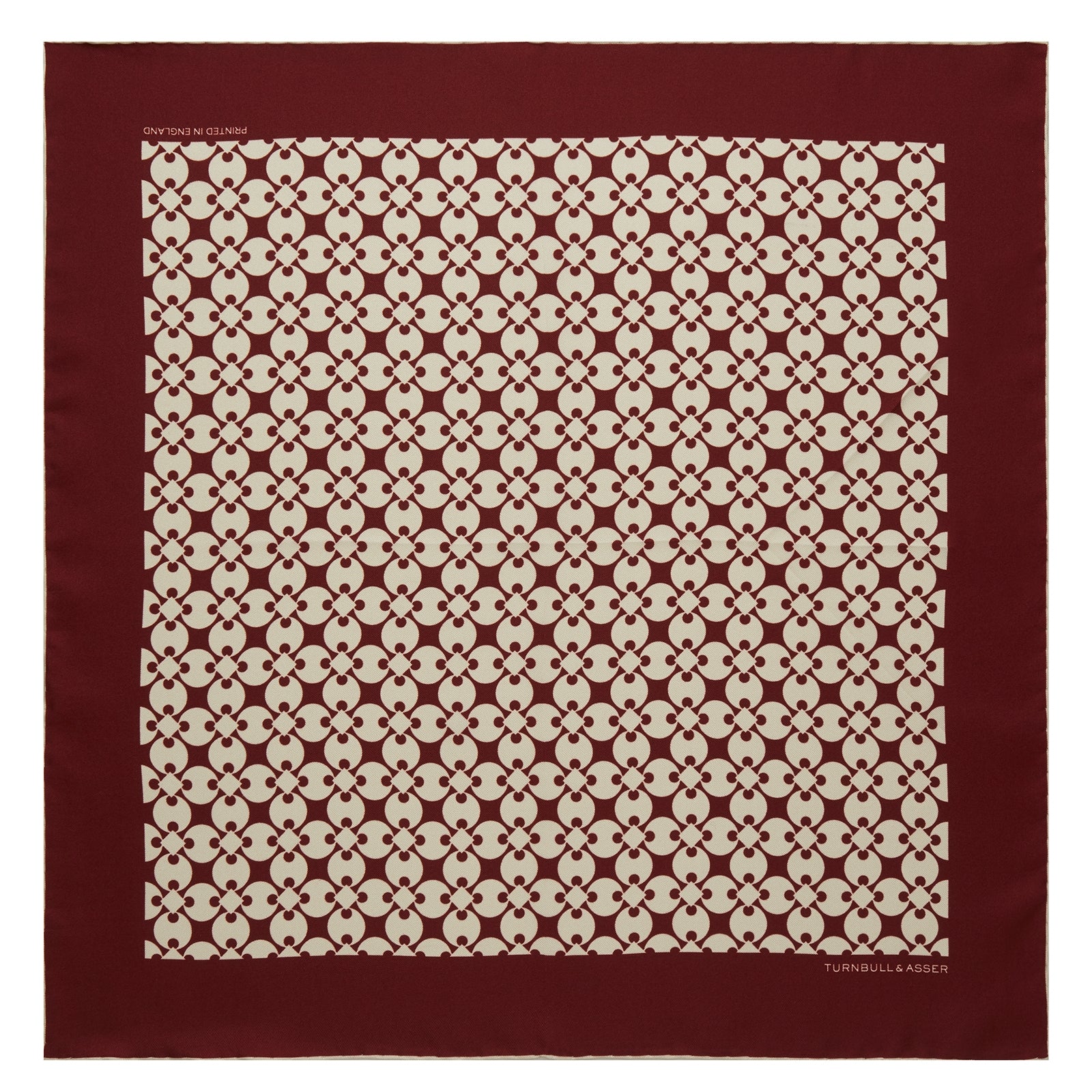 Red and White Vanguard Spot Silk Pocket Square