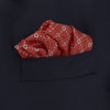 Red Dotted Floral Silk Pocket Square