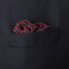 Red and Navy Optic Spot Silk Pocket Square
