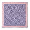 Pastel Pink and Navy Optic Spot Silk Pocket Square