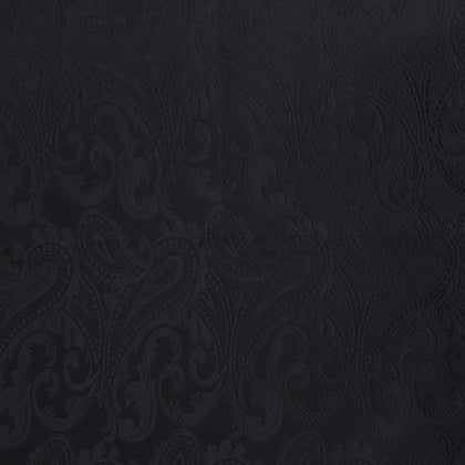 Black House Paisley Hand-Rolled Silk Pocket Square Image 2