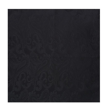 Black House Paisley Hand-Rolled Silk Pocket Square