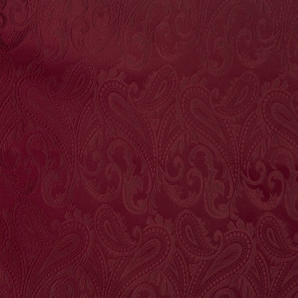 Burgundy House Paisley Hand-Rolled Silk Pocket Square Image 2
