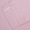 Pink Bengal Stripe Piped Cotton Pyjama Set
