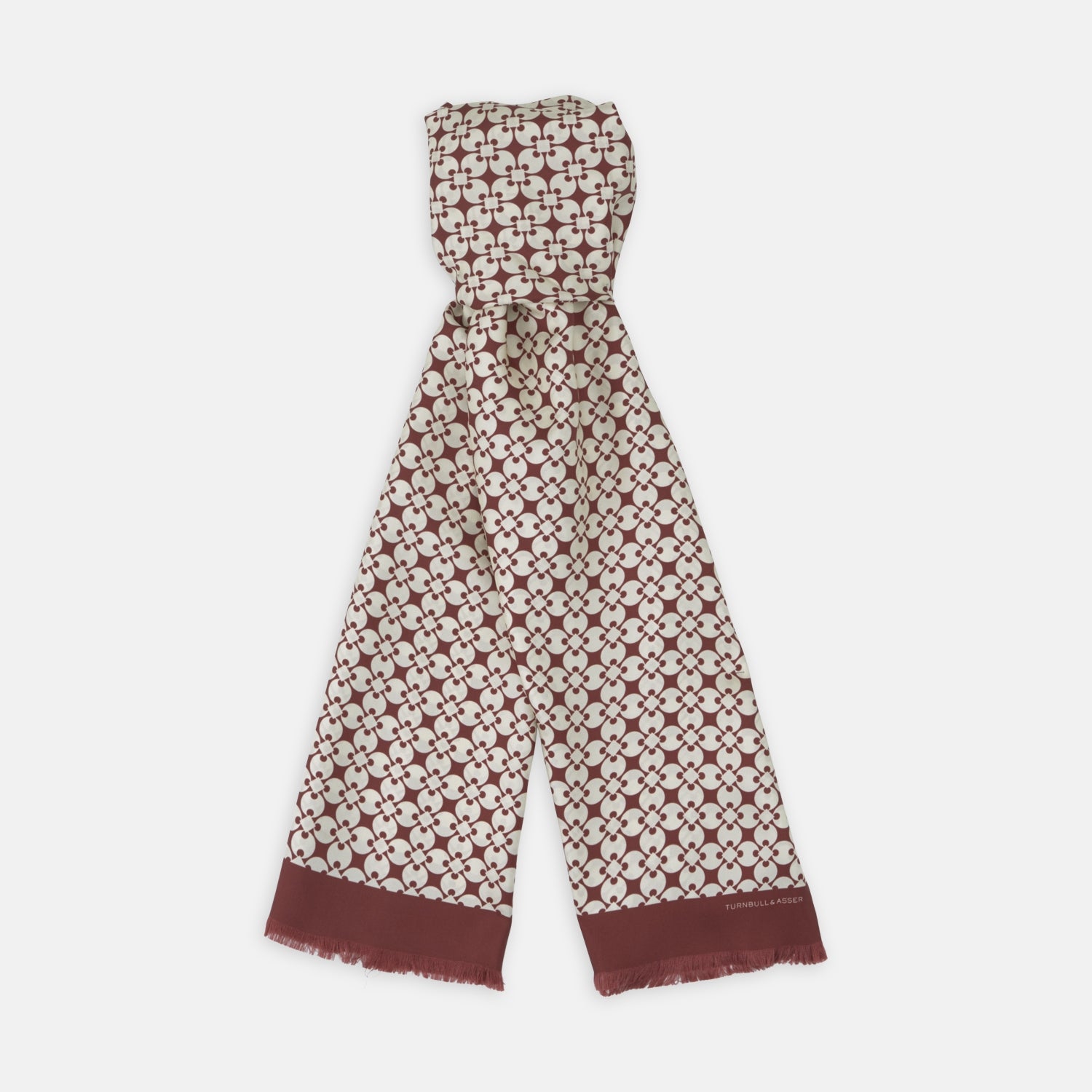 Red and White Vanguard Spot Silk Scarf