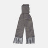 Navy Zig-Zag Silk and Cashmere Scarf