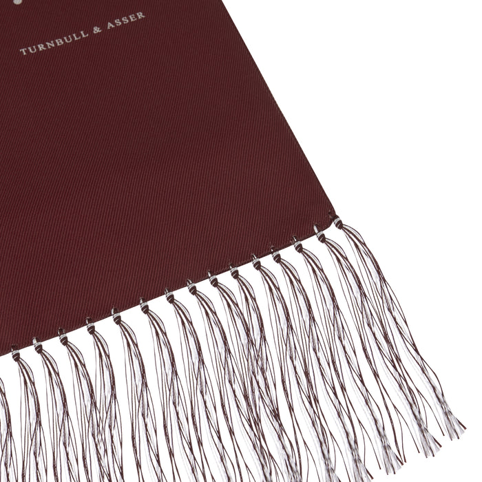 Wine Spotted Silk Scarf Image 1