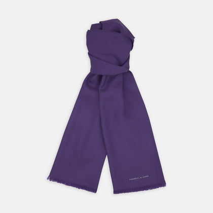 Plain Purple Silk Scarf