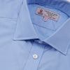 Two-Fold 200 Blue Cotton Shirt with Regent Collar and 3-Button Cuffs