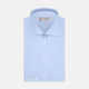 Blue Sea Island Quality Cotton Shirt with Dr. No Collar and Button Cuffs