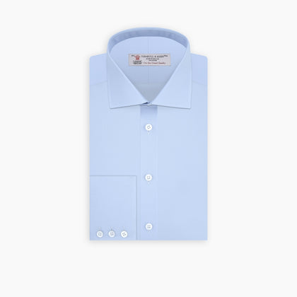 Blue Sea Island Quality Cotton Shirt with Dr. No Collar and Button Cuffs Image 2