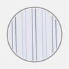 View 1 of product White, Turquoise and Blue Double Stripe Cotton Fabric