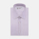 Pink and Blue Mixed Stripe Shirt with T&A Collar and Double Cuffs