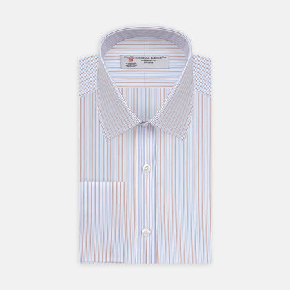 Red and Navy Supraluxe Stripe Fabric