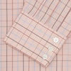 Pink, Red and Blue Windowpane Check Shirt with T&A Collar and 3-Button Cuffs