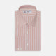 Pink and White Bold Stripe Shirt with T&A Collar and 3-Button Cuffs