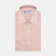 Pink and White Bold Check Shirt with T&A Collar and 3-Button Cuffs