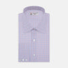 Pink and Blue Windowpane Check Cotton Fabric