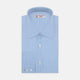 Green and Blue Windowpane Check Shirt with T&A Collar and 3-Button Cuffs