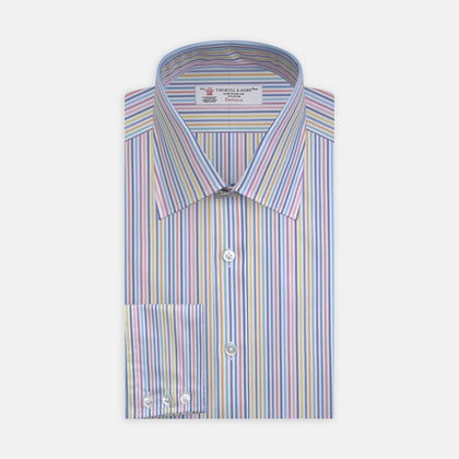 Multicoloured Graph Stripe Cotton Fabric