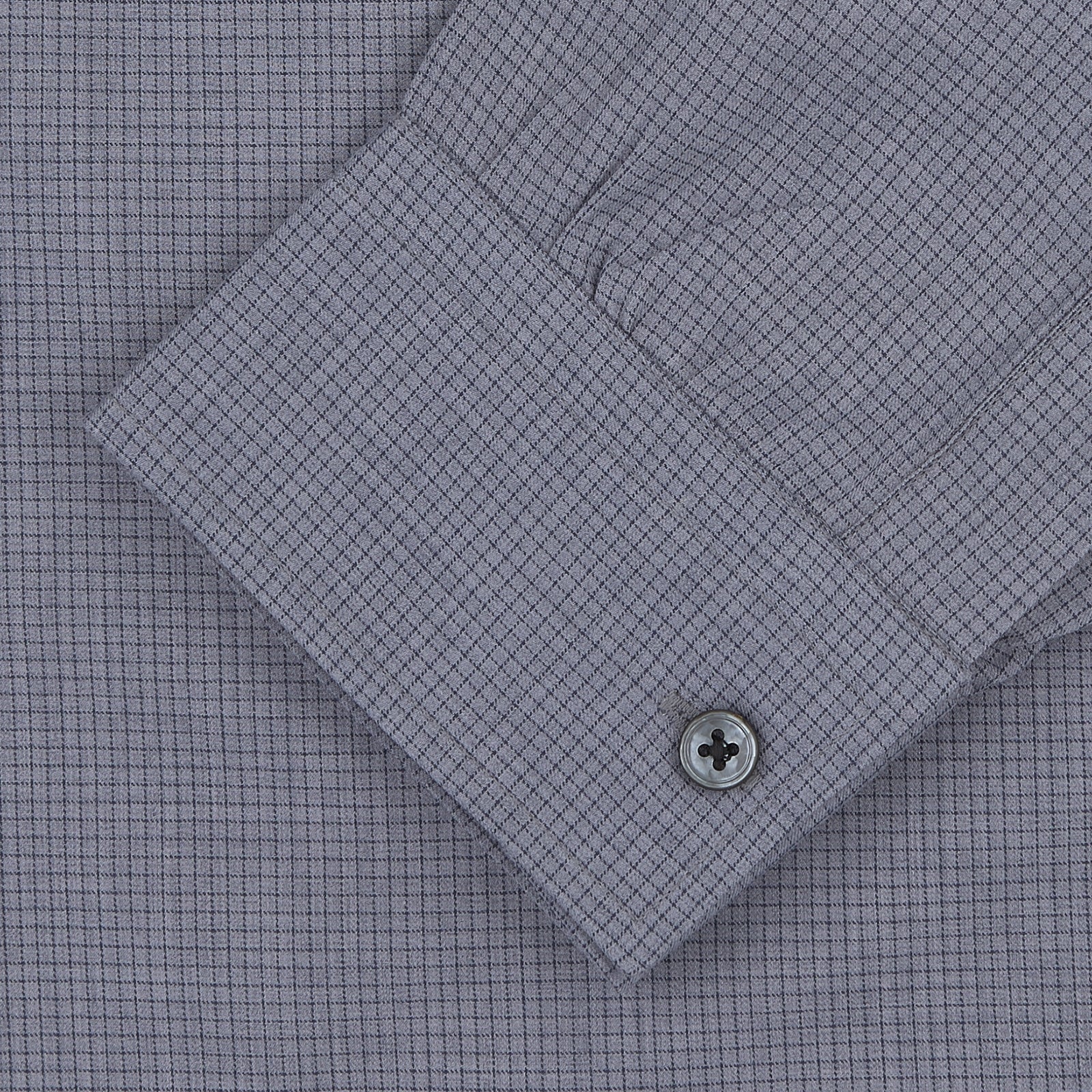 Weekend Fit Grey Cashmerello Light Shirt with Dorset Collar and 1-Button Cuffs