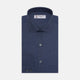 Tailored Fit Navy Check Flannel Shirt with Kent Collar and 2-Button Cuffs