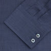 Tailored Fit Navy Check Flannel Shirt with Kent Collar and 2-Button Cuffs