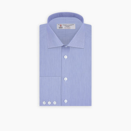 Blue Hairline Stripe Shirt with Regent Collar and 3-Button Cuffs Image 2