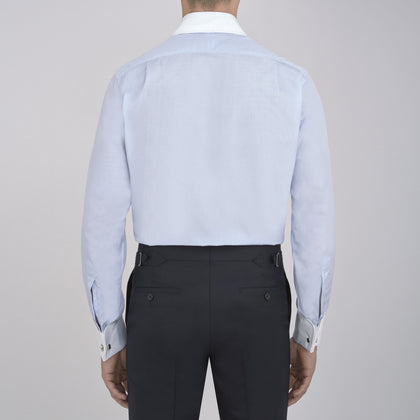 The Great Gatsby Cotton Shirt with White Collar and Double Cuffs Image 2