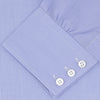 View 2 of product The Turnbull & Asser Blue Fine Check Sea Island Quality Cotton Shirt features a Regent collar and 3-button cuffs for a refined look.