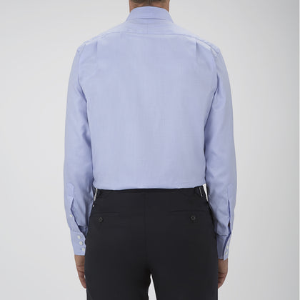 Blue Sea Island Quality Cotton Twill Shirt with T&A Collar and 3-Button Cuffs Image 2