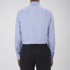 Blue Sea Island Quality Cotton Twill Shirt with T&A Collar and 3-Button Cuffs