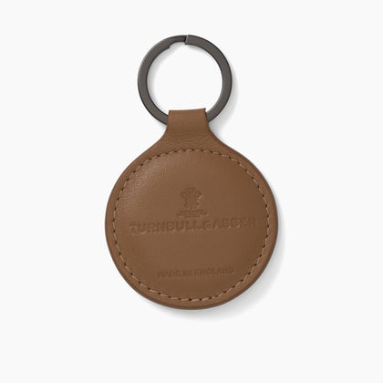 Peanut Brown Leather Key Fob Image 2