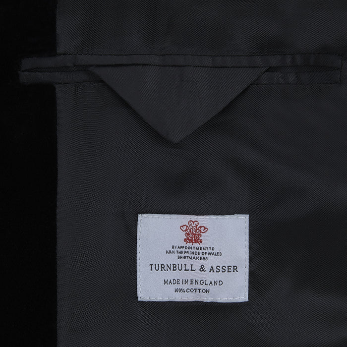 Black Single Breasted Velvet Smoking Jacket Image 1