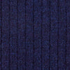 View 2 of product A single Turnbull & Asser Navy 3/4 Length Cashmere Sock is displayed on a white background, featuring a ribbed, fitted shape with subtle texture and breathable comfort for all-day wear.