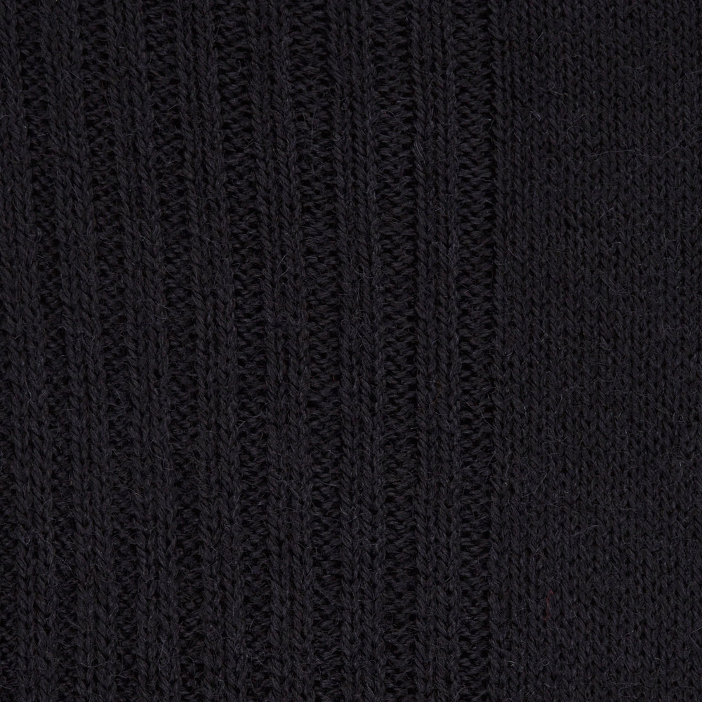 Black Mid-Length Merino Wool Socks