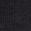 View 2 of product A single Charcoal Mid-Length Merino Wool Sock by Turnbull & Asser stands upright on a light gray background, its dark ribbed fabric and angled foot showcased.