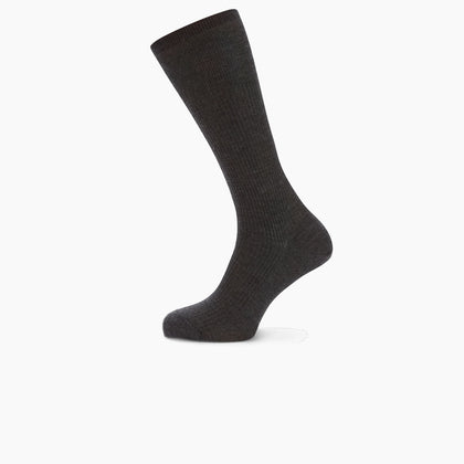 Charcoal Mid-Length Merino Wool Socks Image 2