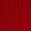View 2 of product A single Red Mid-Length Merino Wool Sock from Turnbull & Asser, featuring a ribbed design, is displayed upright on a plain light gray background.