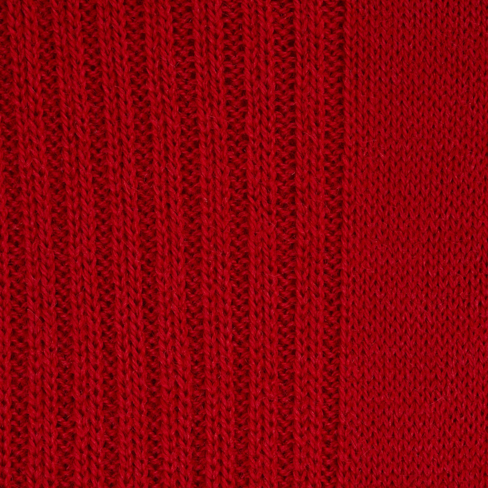 Red Mid-Length Merino Wool Socks