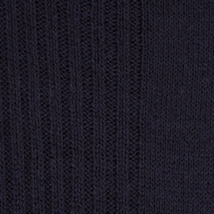 Deep Navy Mid-Length Merino Wool Socks Image 1