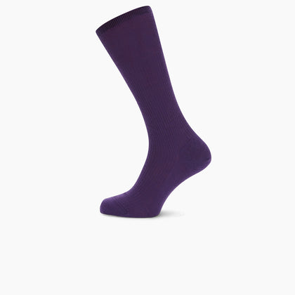 Dark Purple Mid-Length Merino Wool Socks Image 2