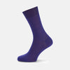 View 1 of product A single Purple Short Pure Cotton Sock by Turnbull & Asser is displayed against a plain light gray background, positioned as if worn on a right foot.