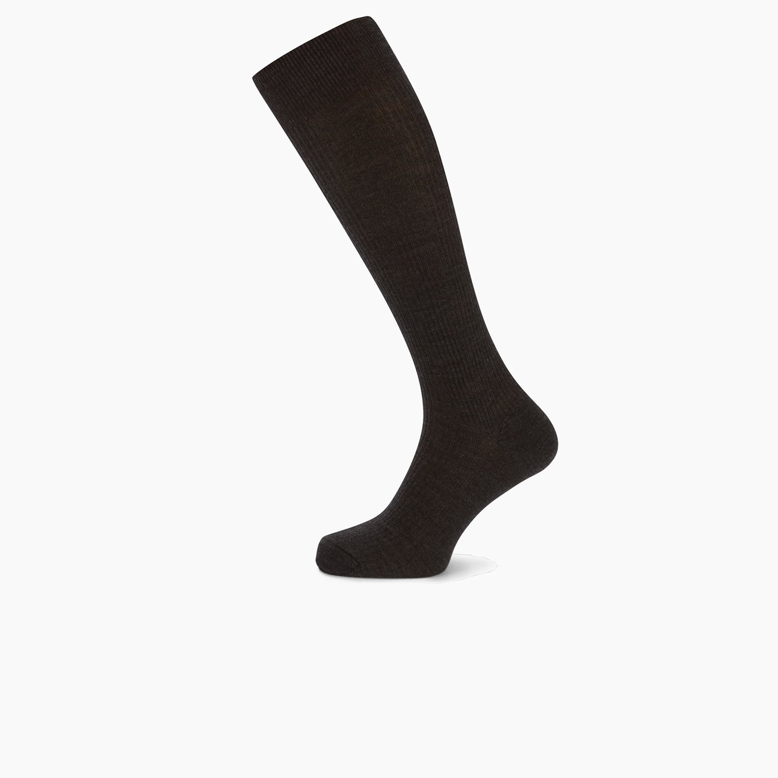 Charcoal Long Merino Wool Socks | Turnbull & Asser