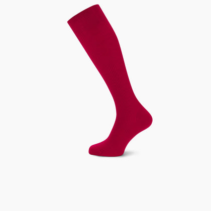 Red Long Merino Wool Socks Image 2