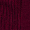View 2 of product A single Bordeaux Long Merino Wool Sock by Turnbull & Asser stands upright on a light gray background, showcasing the brand’s luxurious men’s sock style.