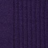View 2 of product A single Purple Long Merino Wool Sock by Turnbull & Asser is showcased on a foot-shaped mannequin against a white background, highlighting the luxurious craftsmanship of premium men’s socks.